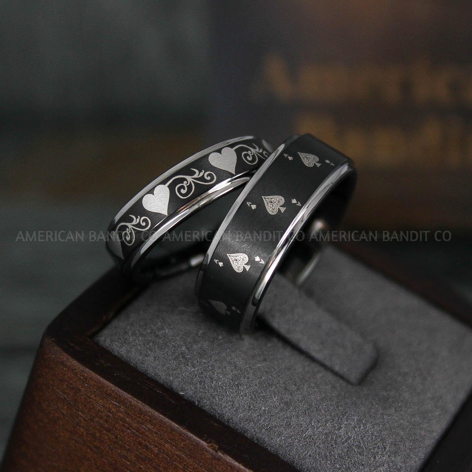 IMG_6112 Ace of Spades Rings, Poker Rings, Blackjack Rings, Poker Jewelry, Spade Rings, Spade Wedding Bands - Image 1