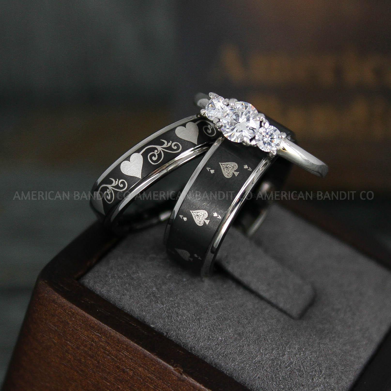 IMG_6113 Ace of Spades Rings, Poker Rings, Blackjack Rings, Poker Jewelry, Spade Rings, Spade Wedding Bands - Image 1