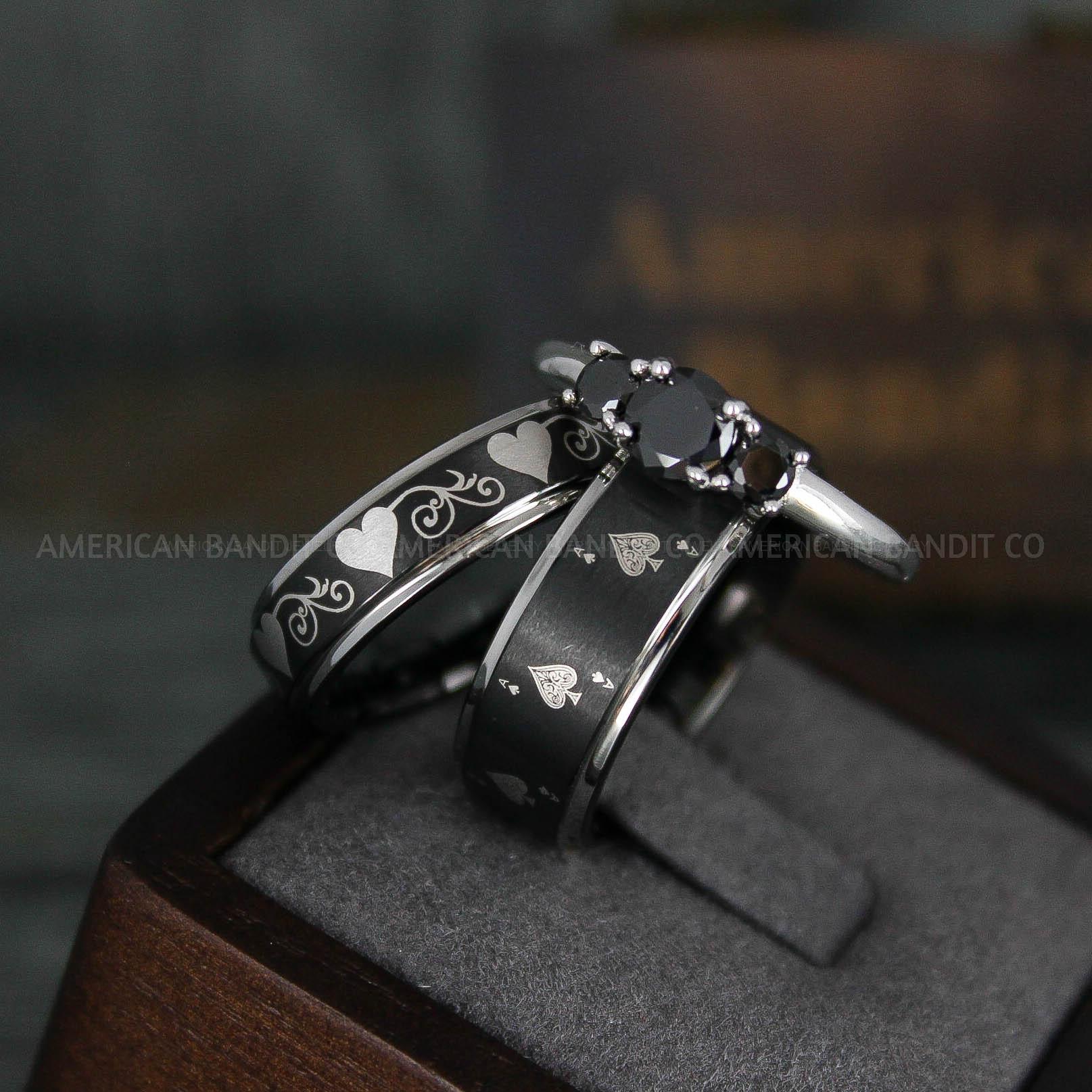IMG_6114 Ace of Spades Rings, Poker Rings, Blackjack Rings, Poker Jewelry, Spade Rings, Spade Wedding Bands - Image 1