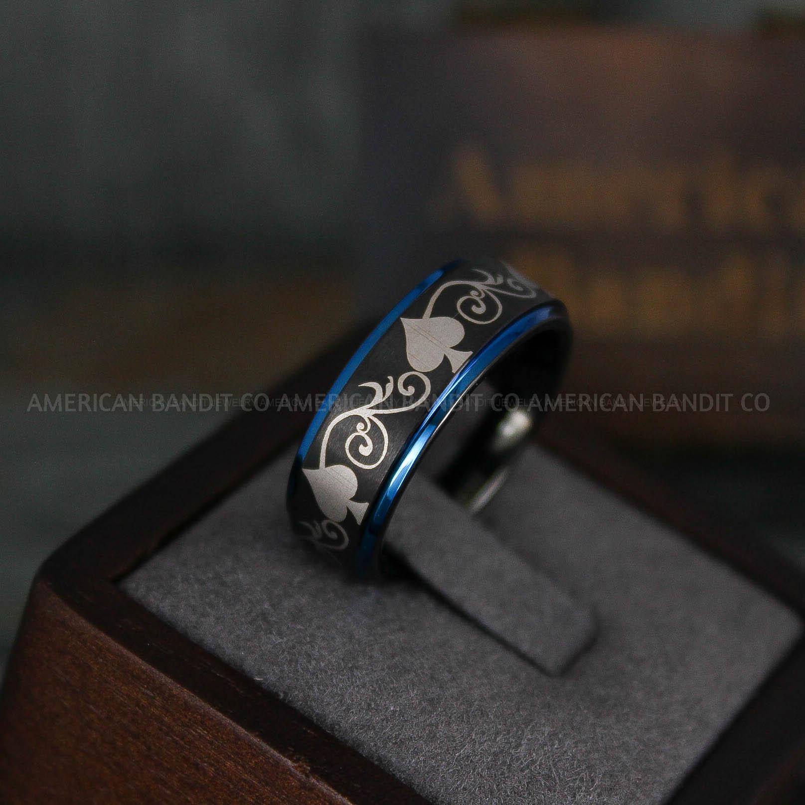 IMG_6115 Ace of Spades Ring, Poker Ring, Blackjack Ring, Poker Jewelry, Spade Ring, Spade Wedding Band - Image 1