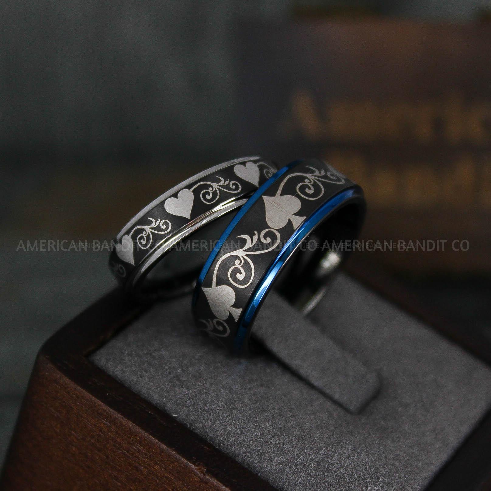 IMG_6116 Ace of Spades Rings, Poker Rings, Blackjack Rings, Poker Jewelry, Spade Rings, Spade Wedding Bands - Image 1