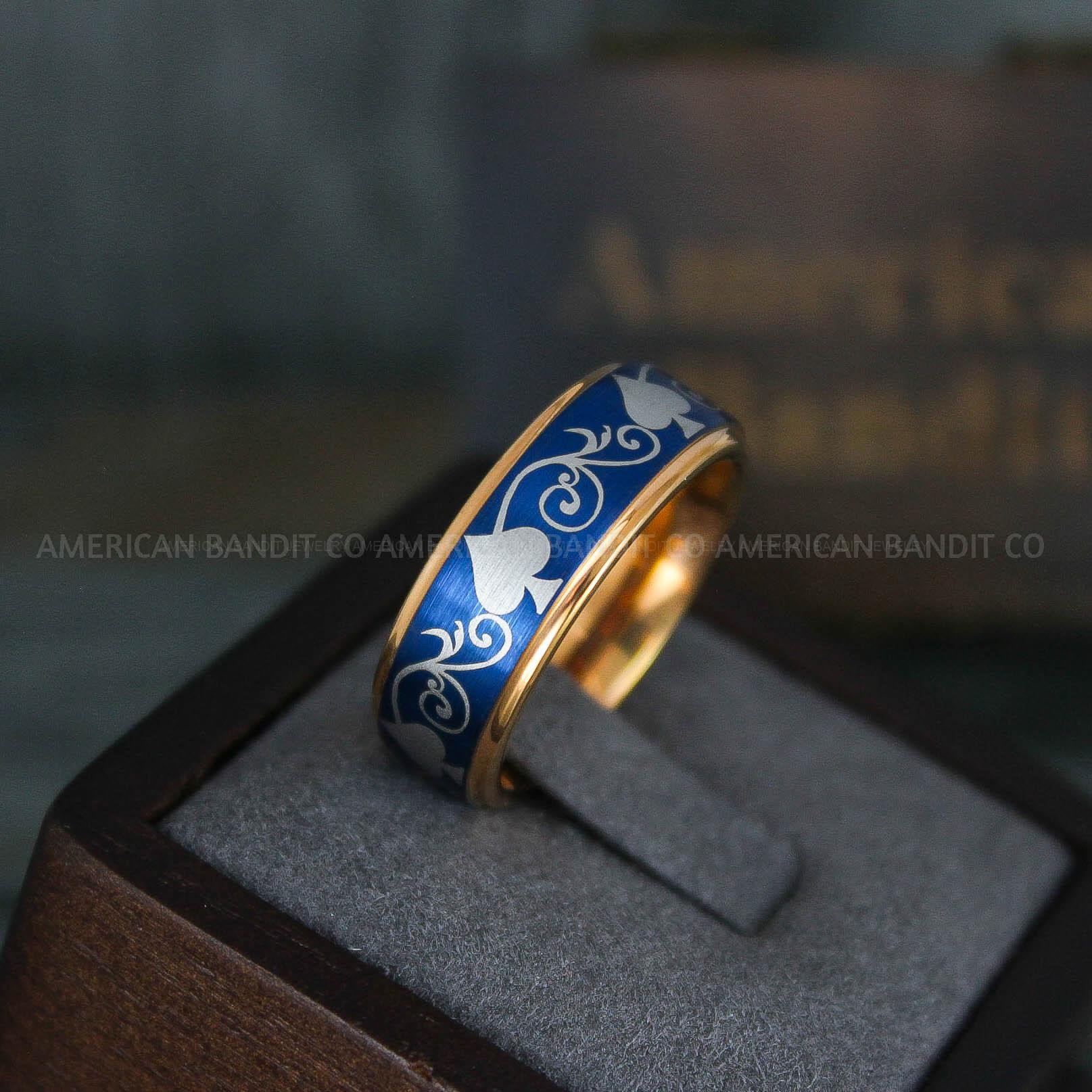 IMG_6124 Ace of Spades Ring, Poker Ring, Blackjack Ring, Poker Jewelry, Spade Ring, Spade Wedding Band - Image 1