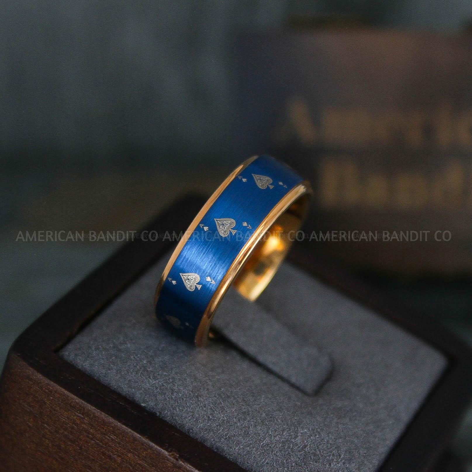 IMG_6129 Ace of Spades Ring, Poker Ring, Blackjack Ring, Poker Jewelry, Spade Ring, Spade Wedding Band - Image 1