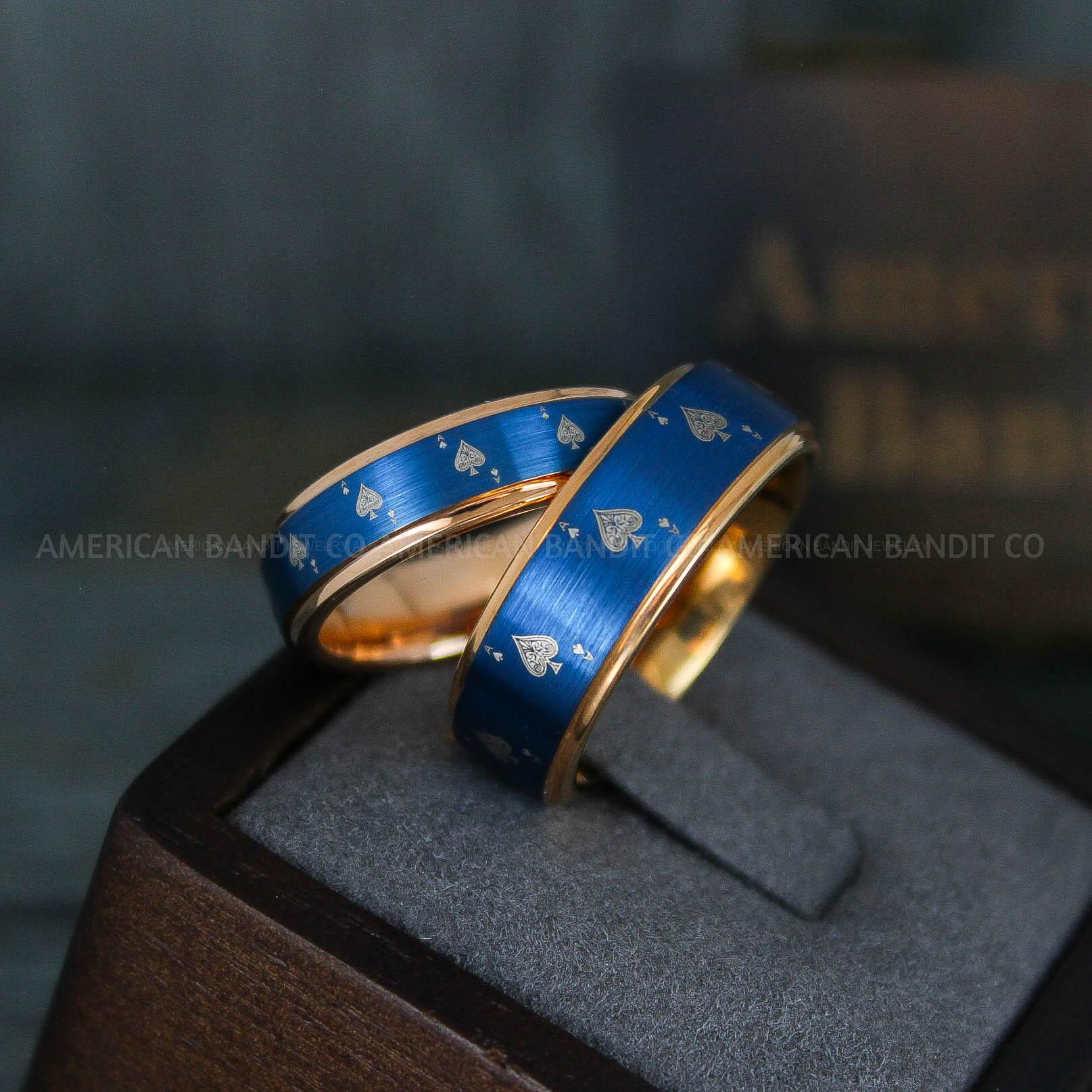 IMG_6130 Ace of Spades Rings, Poker Rings, Blackjack Rings, Poker Jewelry, Spade Rings, Spade Wedding Bands - Image 1