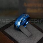 Elvish Rings, Elvish Wedding Rings, Elvish Wedding Bands, Elvish Jewelry, Blue Wedding Rings - Image 2
