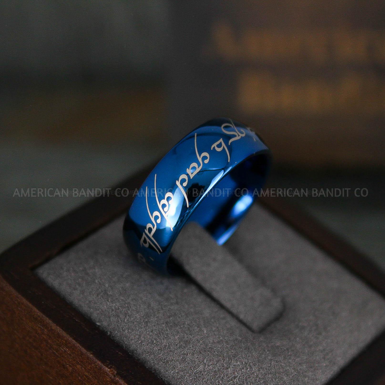 IMG_6135 Elvish Ring, Elvish Wedding Ring, Elvish Wedding Band, Elvish Jewelry, Blue Wedding Ring - Image 1