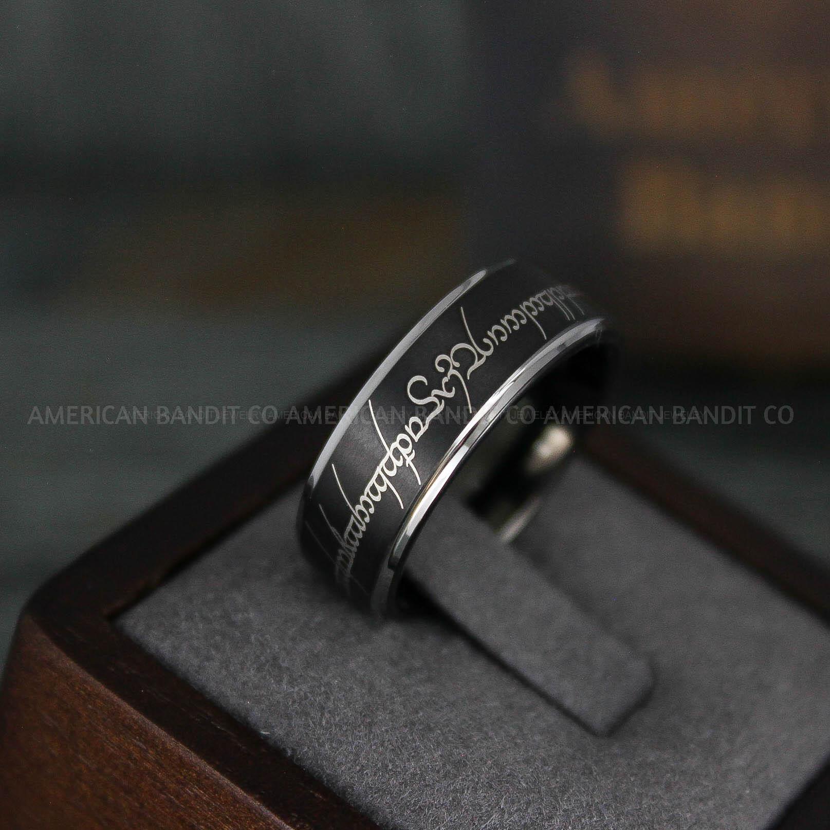 IMG_6143 Elvish Rings, Elvish Wedding Rings, Elvish Wedding Bands, Elvish Jewelry, Black Wedding Rings - Image 1