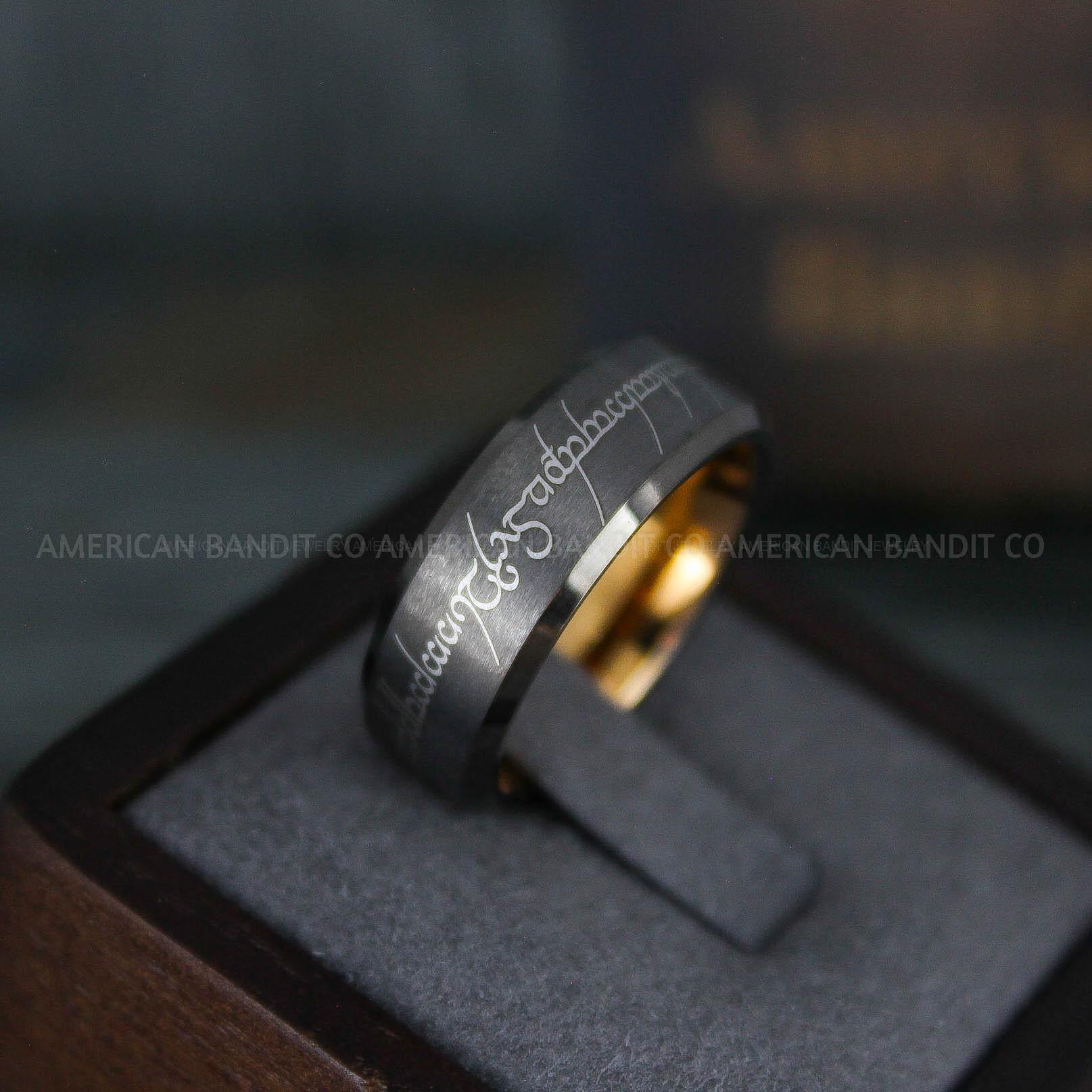 IMG_6145 Elvish Ring, Elvish Wedding Ring, Elvish Wedding Band, Elvish Jewelry, Gunmetal Wedding Ring - Image 1