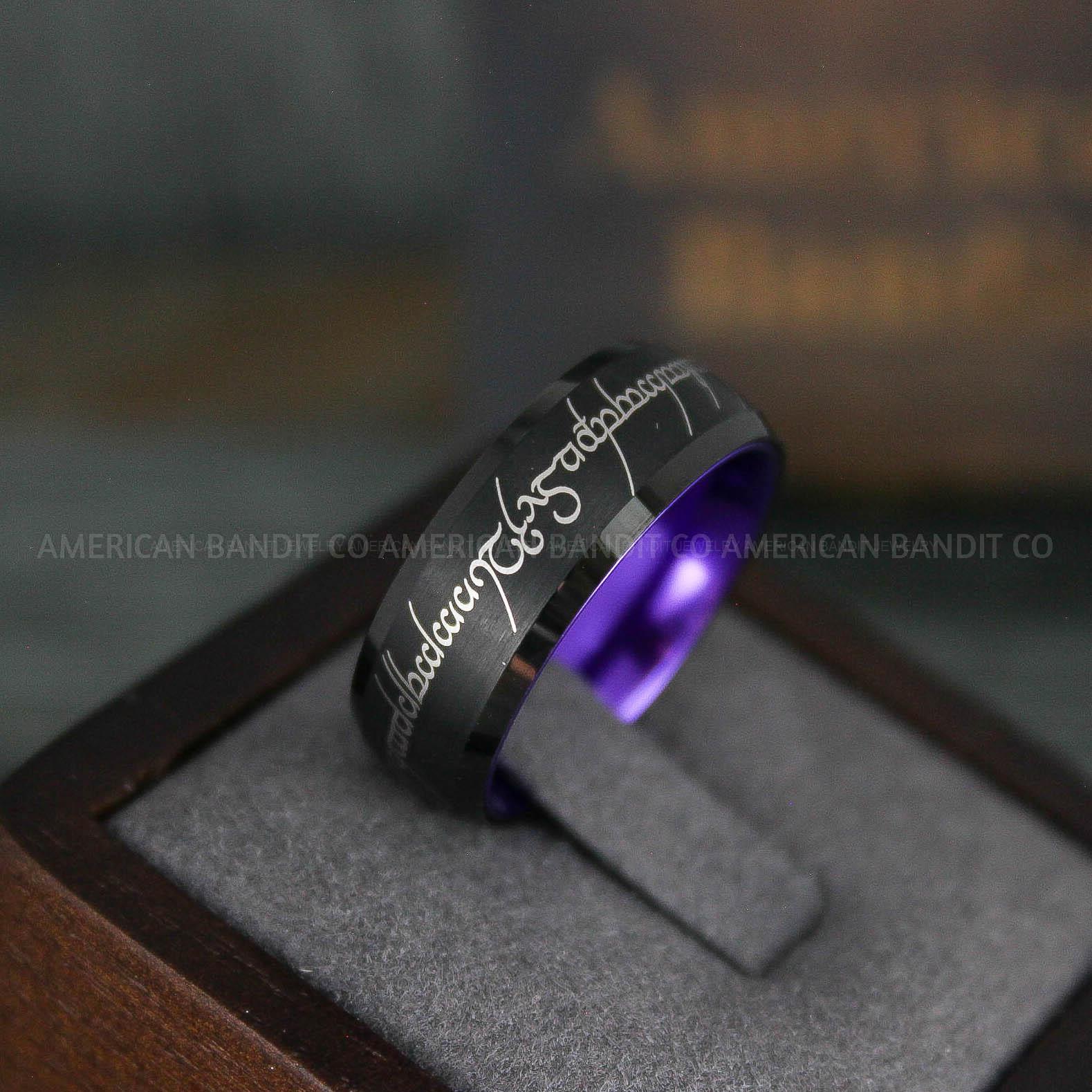 IMG_6160 Elvish Rings, Elvish Wedding Rings, Elvish Wedding Bands, Elvish Jewelry, Black Wedding Rings - Image 1