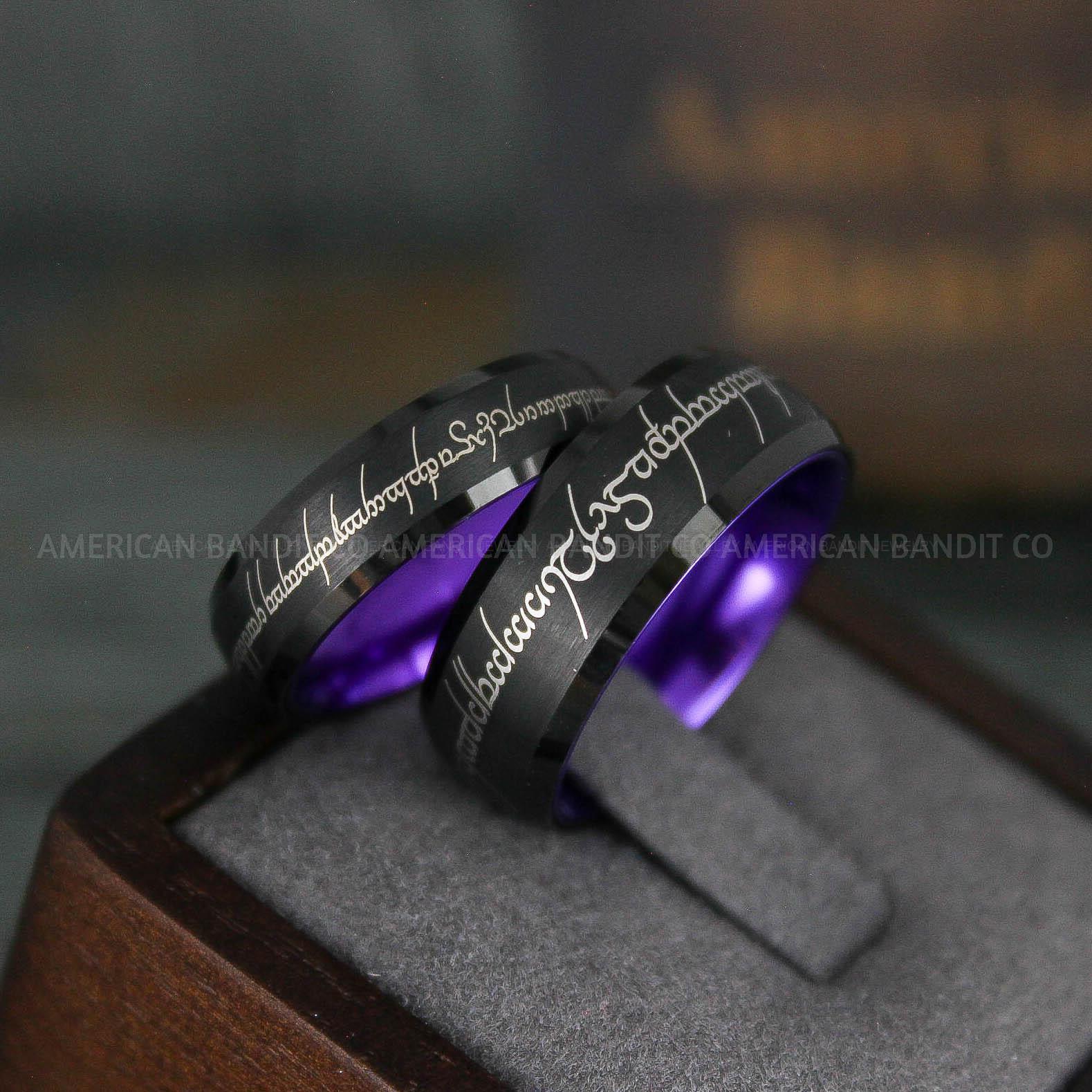 IMG_6161 Elvish Rings, Elvish Wedding Rings, Elvish Wedding Bands, Elvish Jewelry, Black Wedding Rings - Image 1