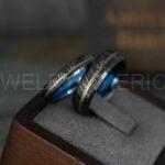 Elvish Rings, Elvish Wedding Rings, Elvish Wedding Bands, Elvish Jewelry, Black Wedding Ring - Image 3