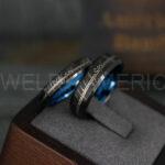 Elvish Rings, Elvish Wedding Rings, Elvish Wedding Bands, Elvish Jewelry, Black Wedding Ring - Image 2