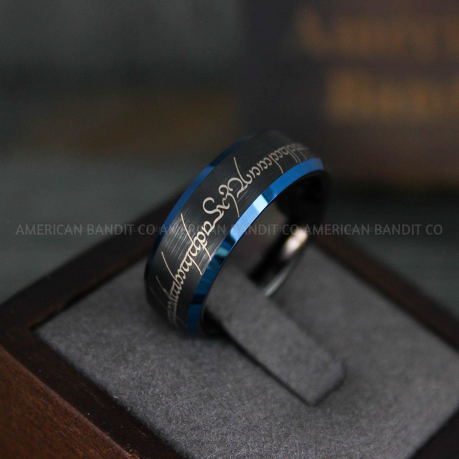 IMG_6195 Elvish Rings, Elvish Wedding Rings, Elvish Wedding Bands, Elvish Jewelry, Black Wedding Rings - Image 1