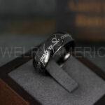 Elvish Rings, Elvish Wedding Rings, Elvish Wedding Bands, Elvish Jewelry, Black Wedding Rings - Image 3