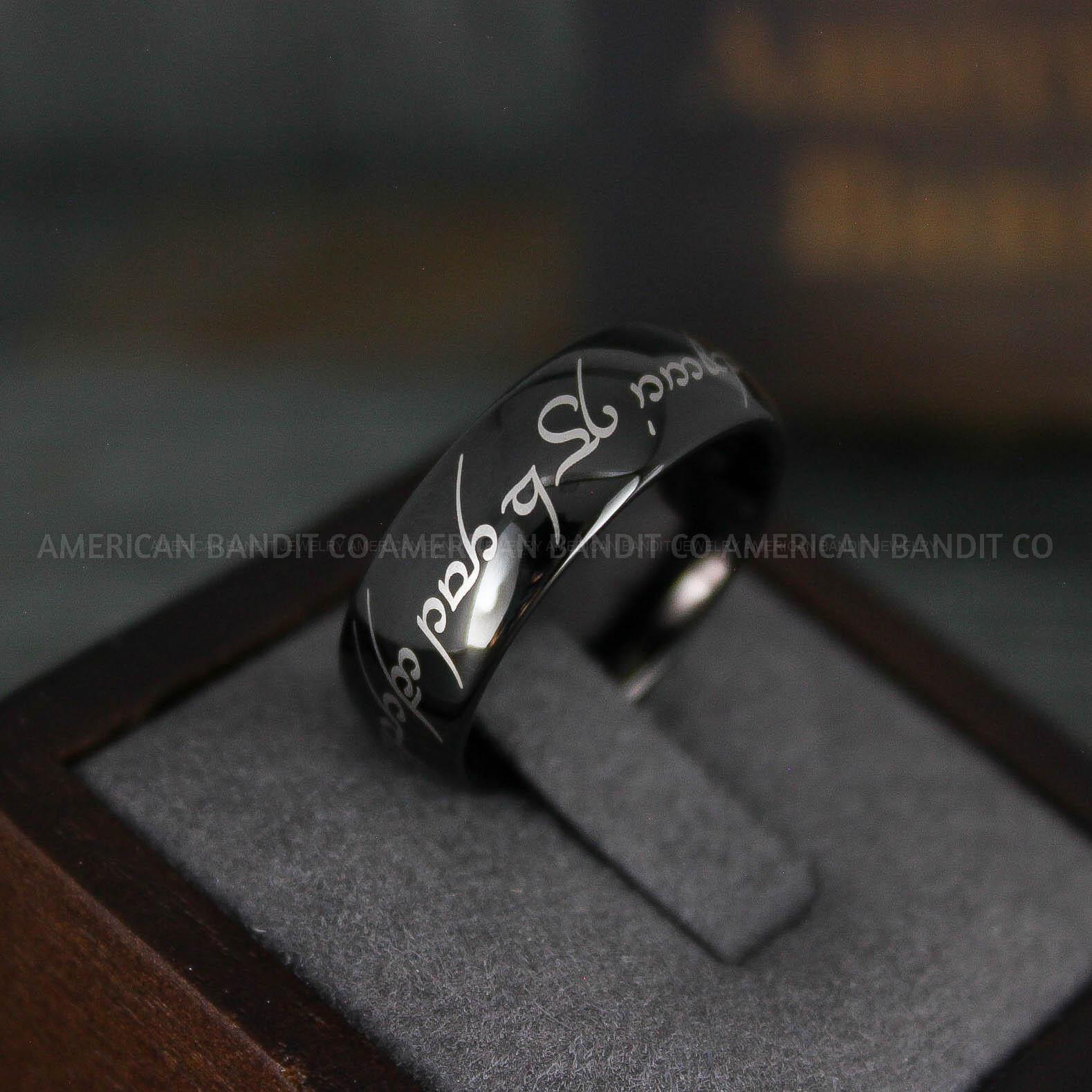 IMG_6196 Elvish Rings, Elvish Wedding Rings, Elvish Wedding Bands, Elvish Jewelry, Black Wedding Rings - Image 1