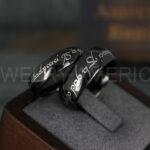 Elvish Rings, Elvish Wedding Rings, Elvish Wedding Bands, Elvish Jewelry, Black Wedding Rings - Image 2