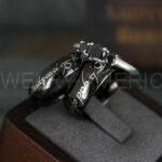 Elvish Rings, Elvish Wedding Rings, Elvish Wedding Bands, Elvish Jewelry, Black Wedding Rings