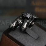 Elvish Rings, Elvish Wedding Rings, Elvish Wedding Bands, Elvish Jewelry, Black Wedding Rings