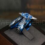 Zelda Rings, Zelda Wedding Rings, Gamer Rings, Gamer Jewelry, Zelda Wedding Bands, Gamer Wedding Rings, Blue Wedding Rings