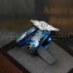 Zelda Rings, Zelda Wedding Rings, Gamer Rings, Gamer Jewelry, Zelda Wedding Bands, Gamer Wedding Rings, Blue Wedding Rings