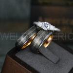 Elvish Rings, Elvish Wedding Rings, Elvish Wedding Bands, Elvish Jewelry, Gunmetal Wedding Rings