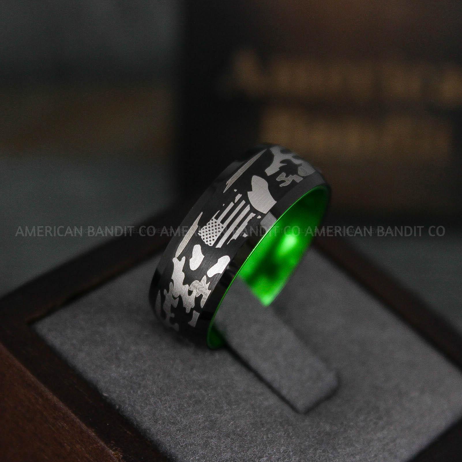 IMG_6227 American Flag Rings, Camo Rings, Army Rings, Military Rings, Military Jewelry - Image 1