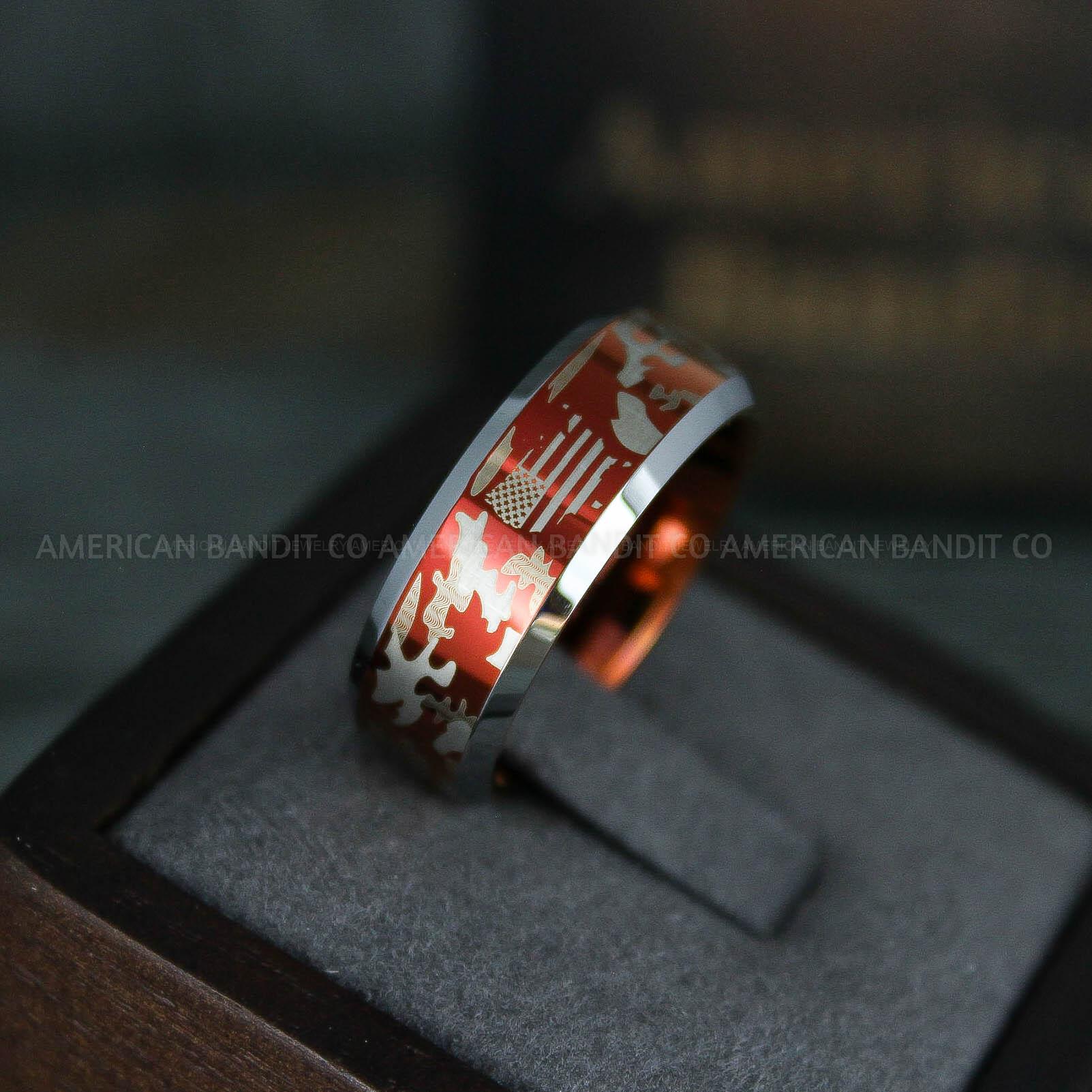 IMG_6233 American Flag Rings, Camo Rings, Army Rings, Military Rings, Military Jewelry - Image 1