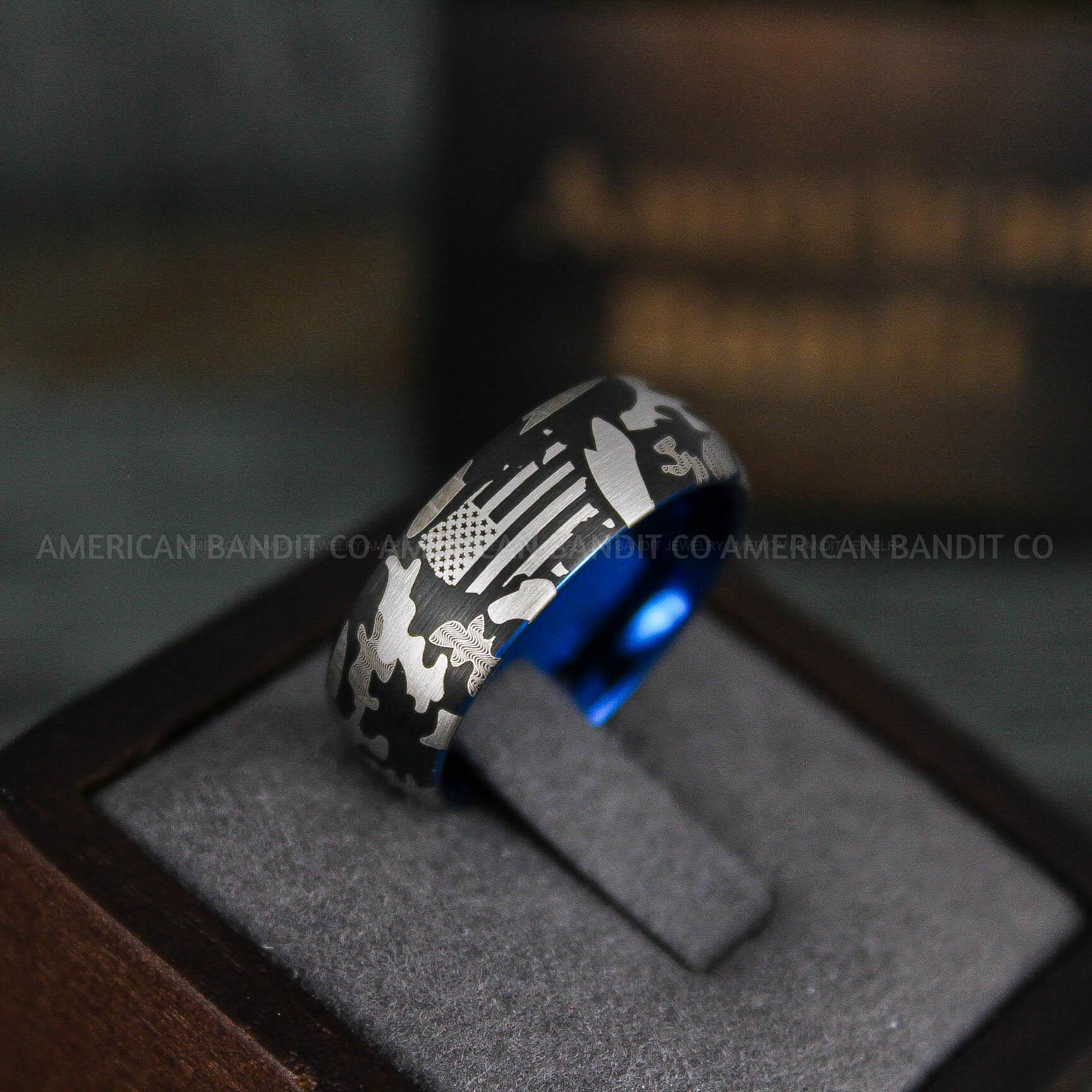 IMG_6239 American Flag Rings, Camo Rings, Army Rings, Military Rings, Military Jewelry - Image 1