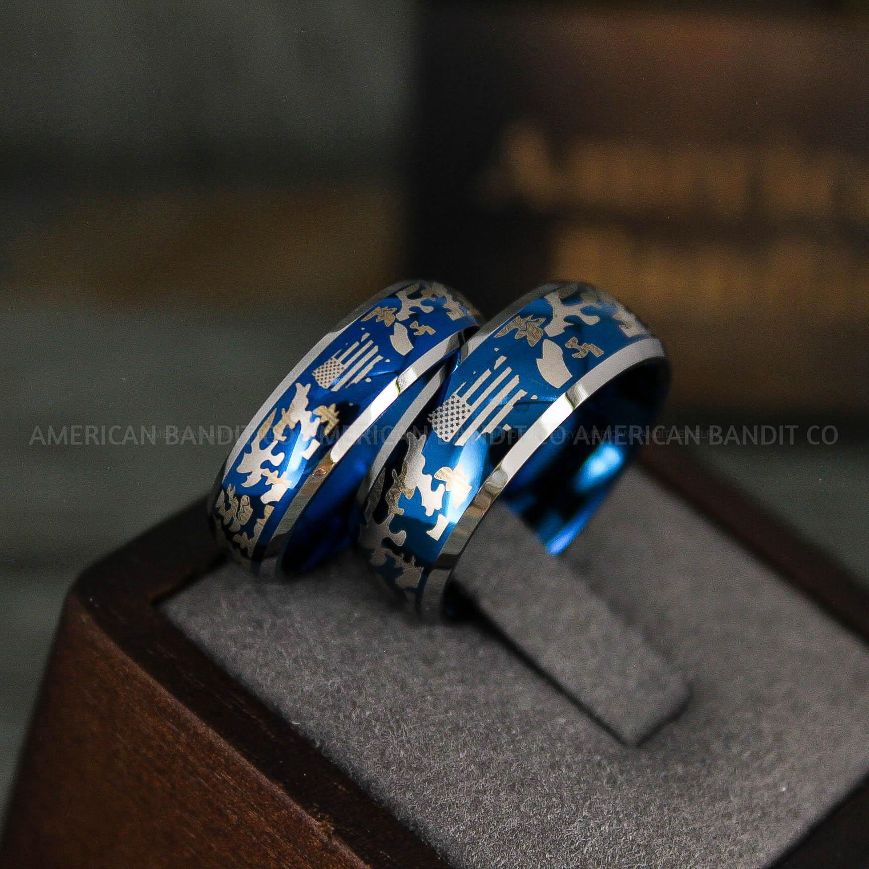 IMG_6250 American Flag Rings, Camo Rings, Army Rings, Military Rings, Military Jewelry - Image 1
