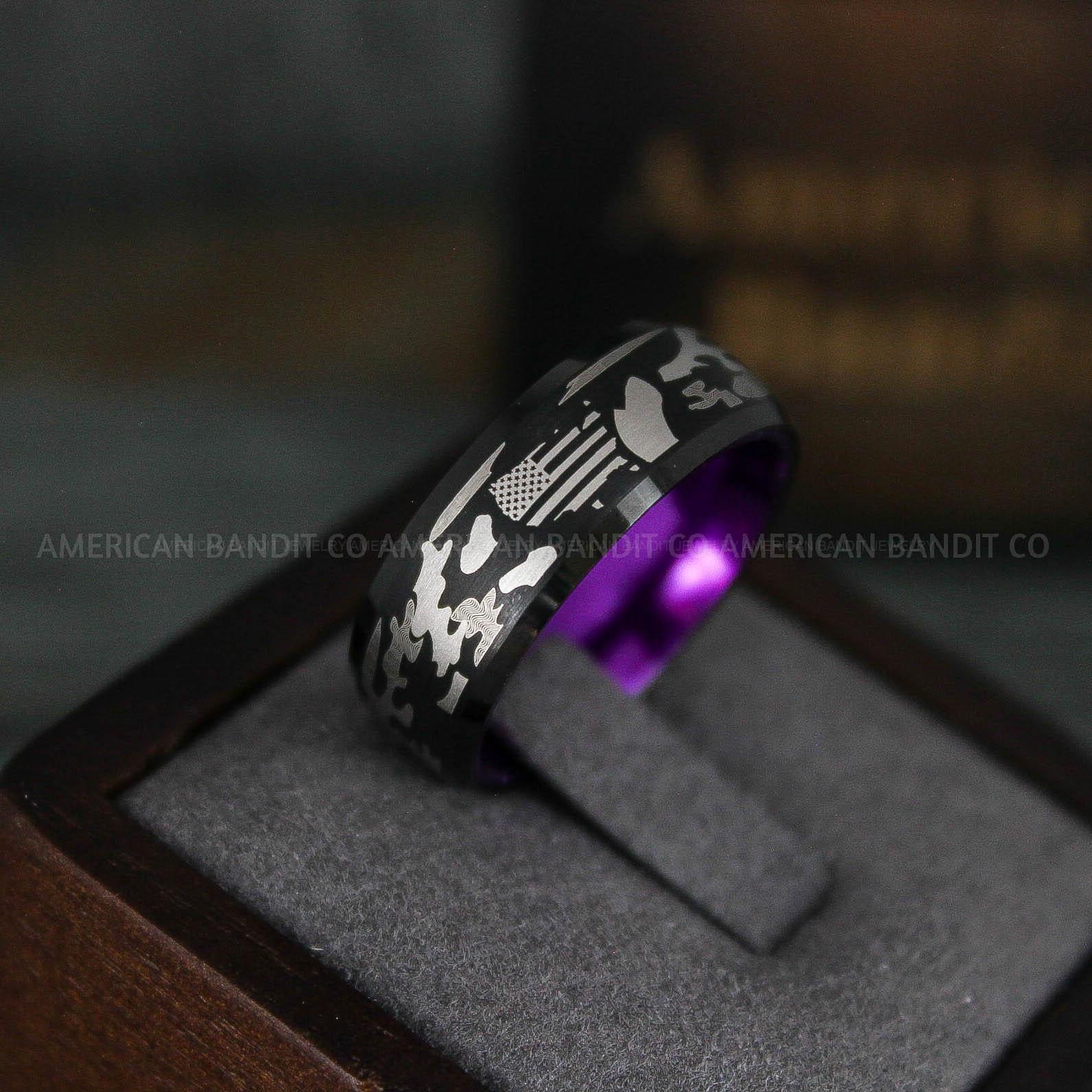 IMG_6257 American Flag Rings, Camo Rings, Army Rings, Military Rings, Military Jewelry - Image 1