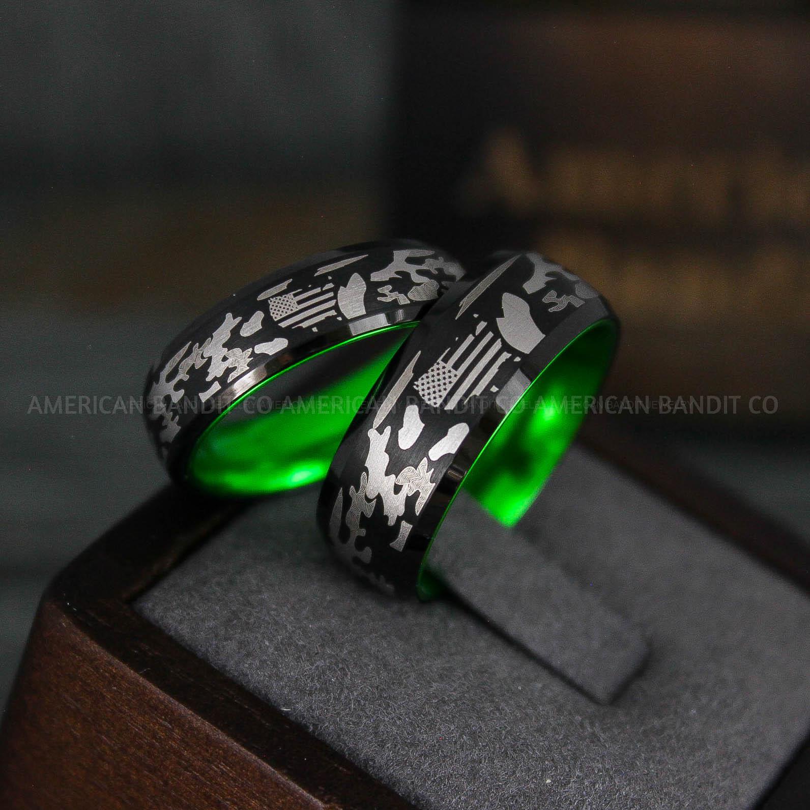 IMG_6264 American Flag Rings, Camo Rings, Army Rings, Military Rings, Military Jewelry - Image 1