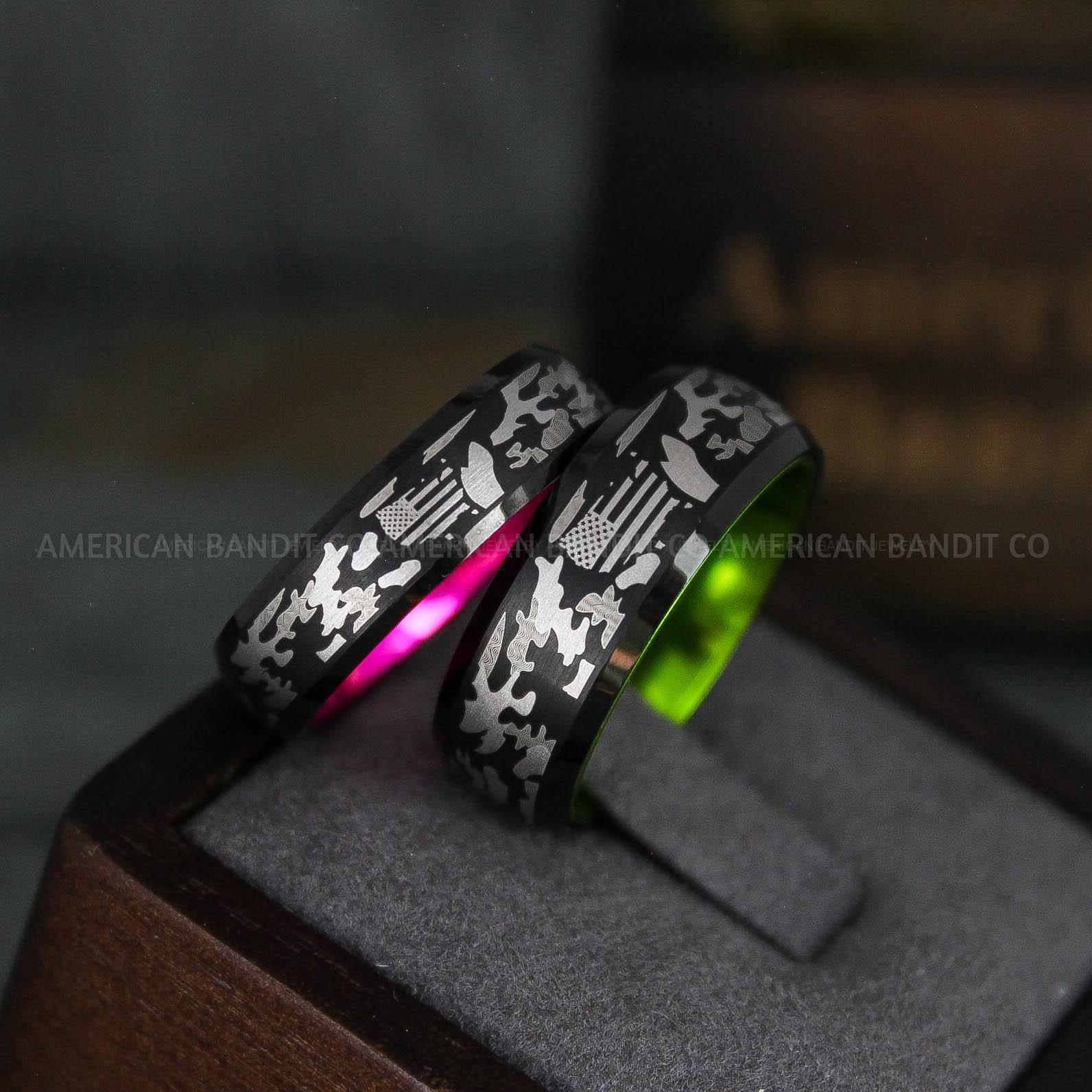 IMG_6274 American Flag Rings, Camo Rings, Army Rings, Military Rings, Military Jewelry - Image 1