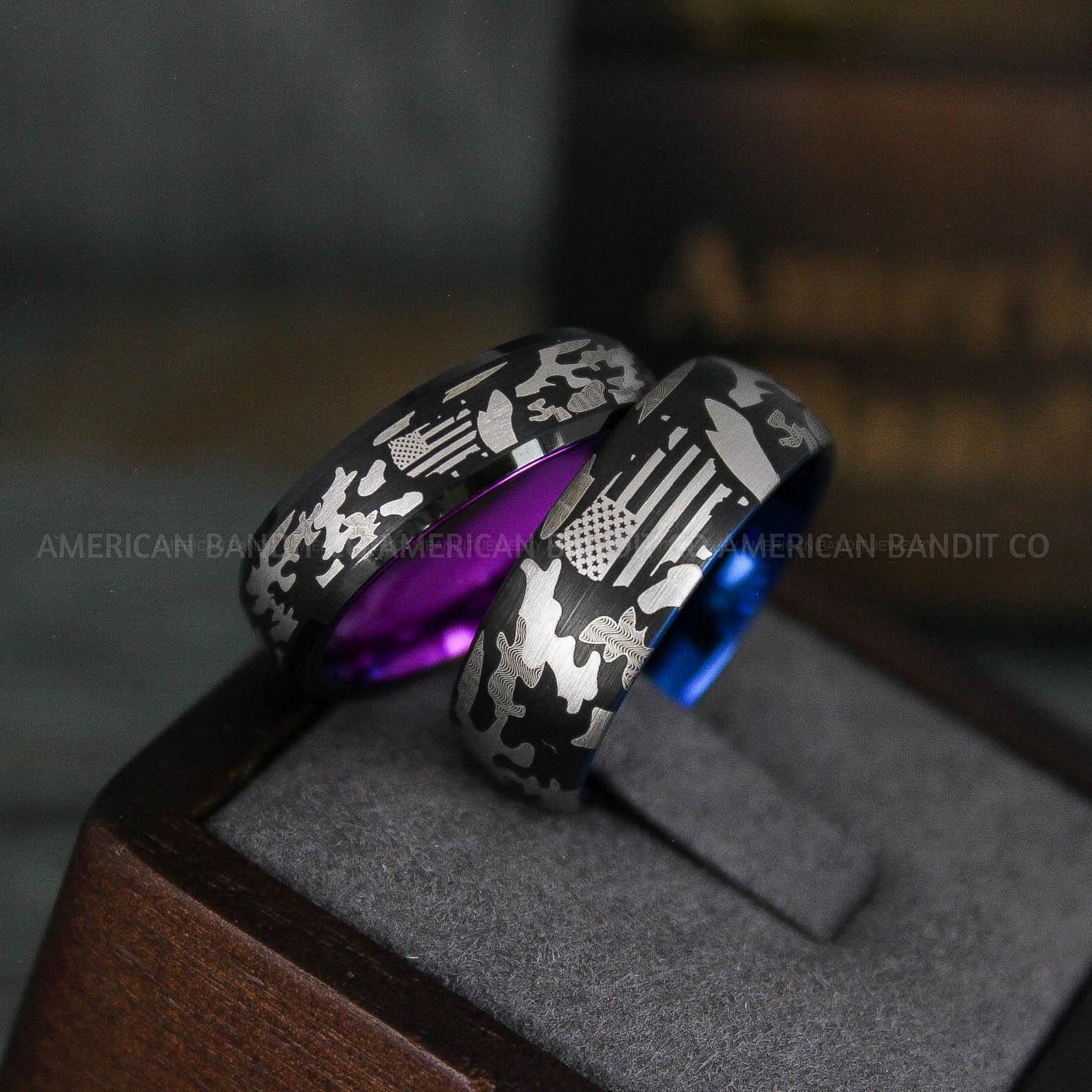 IMG_6283 American Flag Rings, Camo Rings, Army Rings, Military Rings, Military Jewelry - Image 1