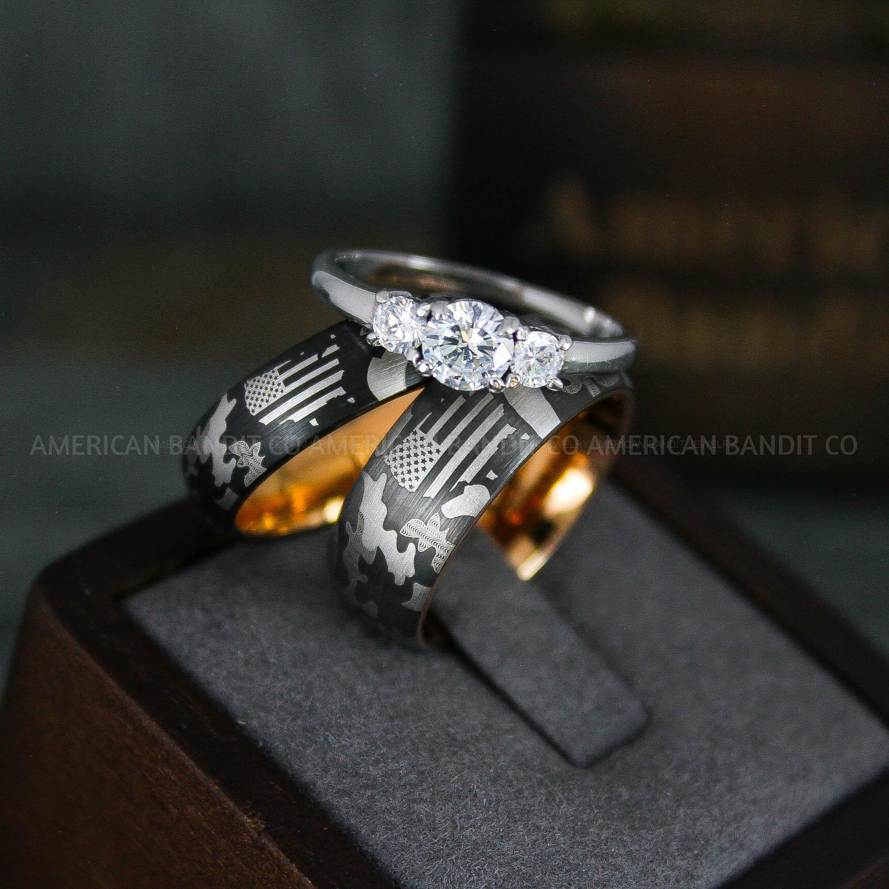 IMG_6298 American Flag Rings, Camo Rings, Army Rings, Military Rings, Military Jewelry - Image 1