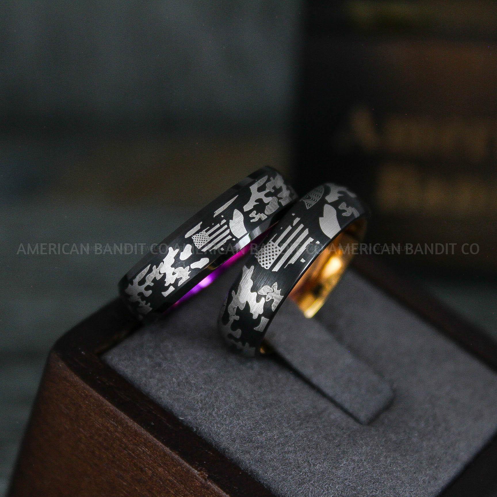 IMG_6300 American Flag Rings, Camo Rings, Army Rings, Military Rings, Military Jewelry - Image 1