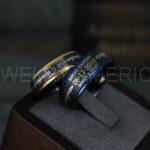 Banded Together Rings, Couple Rings, Black Wedding Bands, Matching Wedding Rings