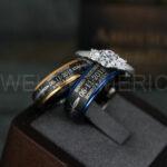 Banded Together Rings, Couple Rings, Black Wedding Bands, Matching Wedding Rings