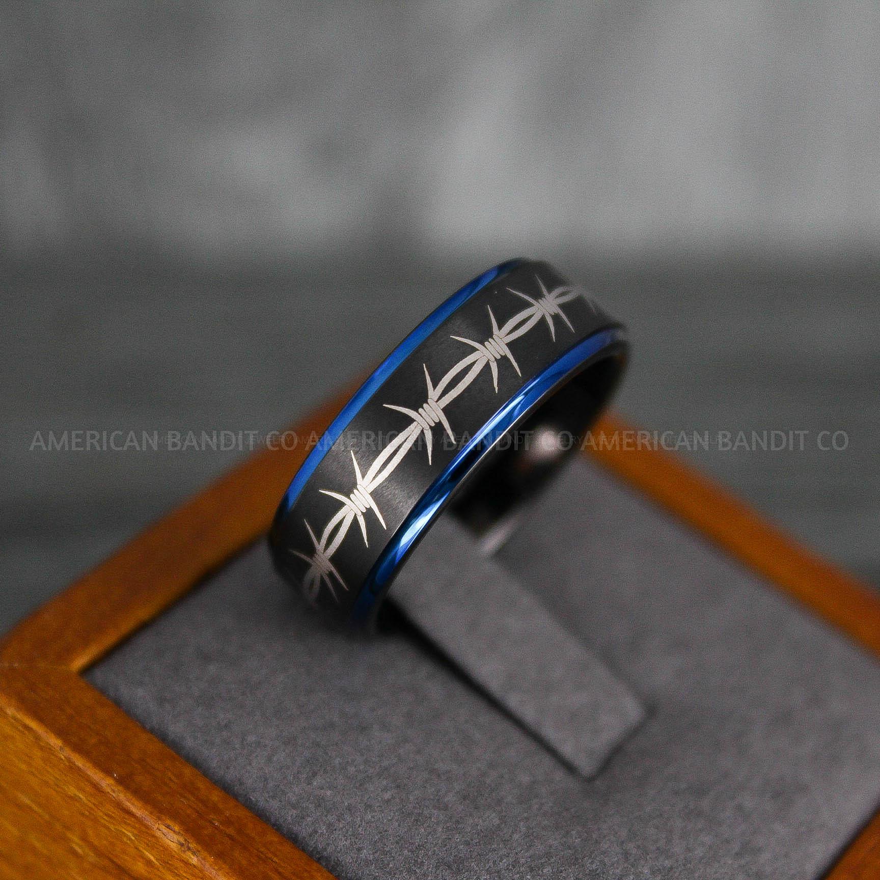 IMG_6312 Barbed Wire Ring, Barbed Wire Wedding Band, Barb Wire Ring, Barbed Wire Jewelry, Barb Wire Wedding Ring - Image 1