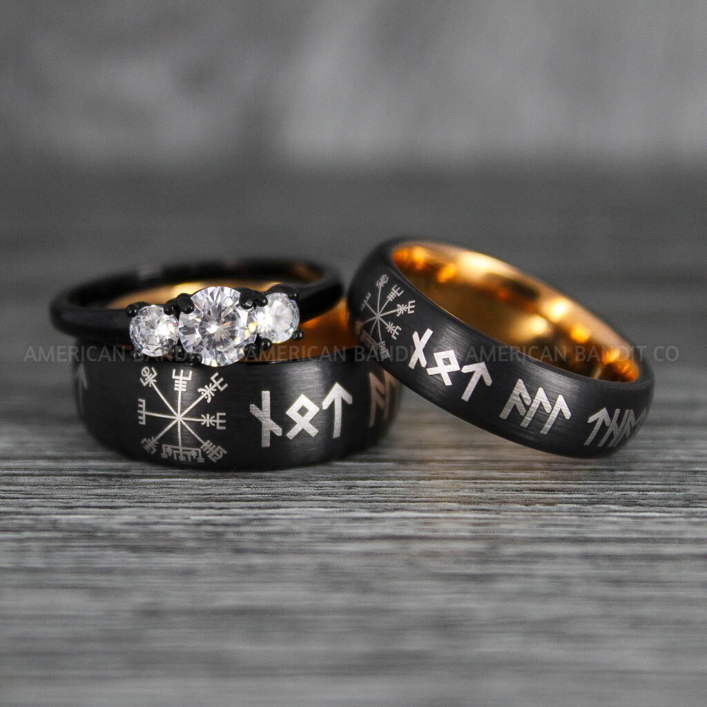 Double Rune Ring Viking Ring, Vikings Jewelry, Norsemen Ring, Nordic Runes Ring, Vikings ...