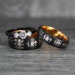 Viking Ring, Vikings Jewelry, Norsemen Ring, Nordic Runes Ring, Vikings Wedding Ring, Vikings Wedding Band, Runes Wedding Ring, Nordic Rings