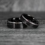 Couple Rings, Couple Wedding Rings, Couple Wedding Band, Black Wedding Rings - Image 2