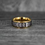 Ride or Die Rings, Ride or Die, Ride or Die Wedding Rings, Ride or Die Wedding Bands, Black Wedding Rings, Black Wedding Bands, Biker Rings