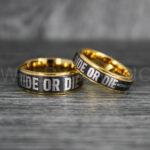 Ride or Die Rings, Ride or Die, Ride or Die Wedding Rings, Ride or Die Wedding Bands, Black Wedding Rings, Black Wedding Bands, Biker Rings