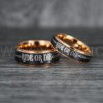 Ride or Die Rings, Ride or Die, Ride or Die Wedding Rings, Ride or Die Wedding Bands, Black Wedding Rings, Black Wedding Bands, Biker Rings
