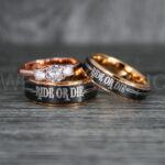 Ride or Die Rings, Ride or Die, Ride or Die Wedding Rings, Ride or Die Wedding Bands, Black Wedding Rings, Black Wedding Bands, Biker Rings