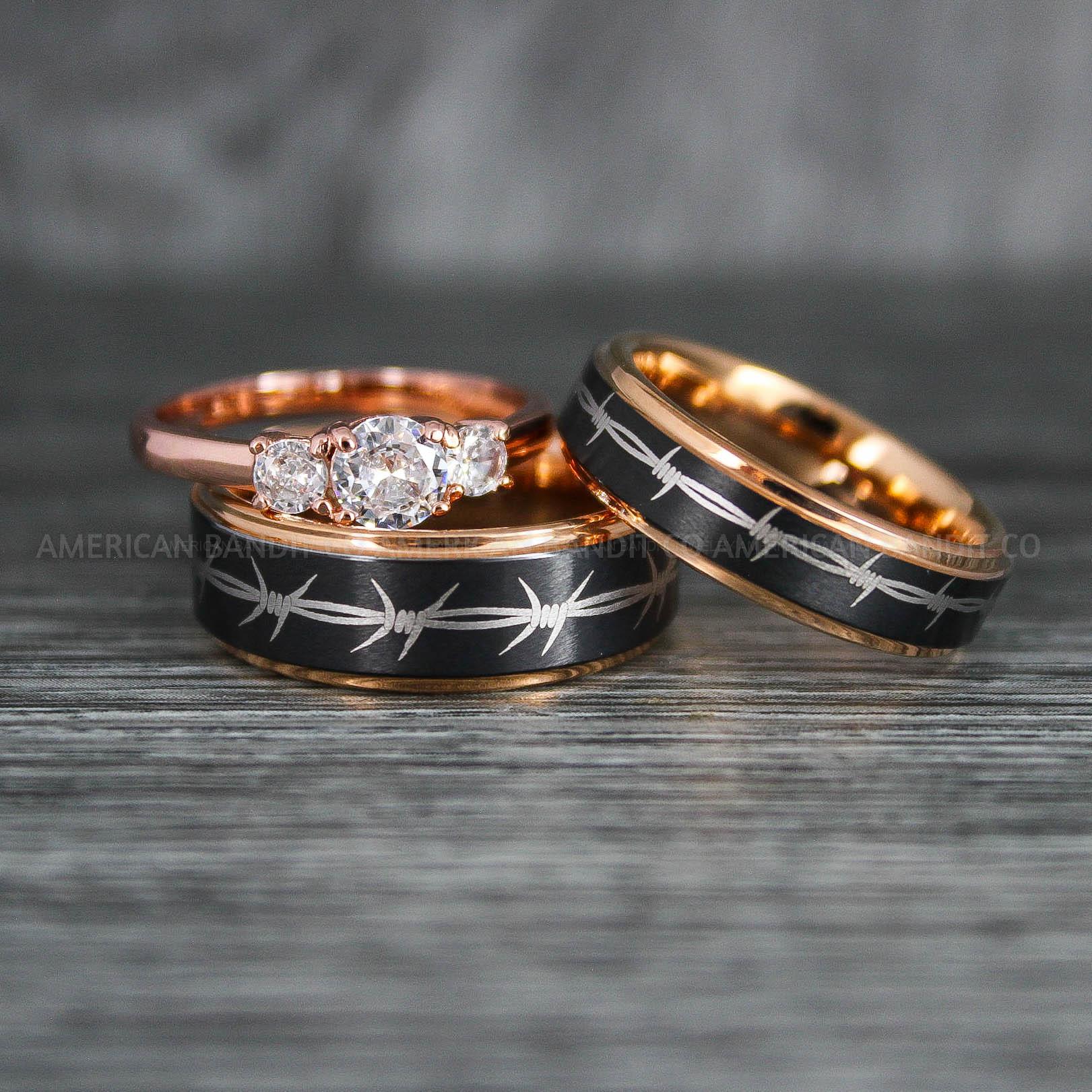 IMG_6424 Barb Wire Ring, Barbed Wire Ring, Barb Wire Wedding Ring, Couple Rings, Biker Rings - Image 1