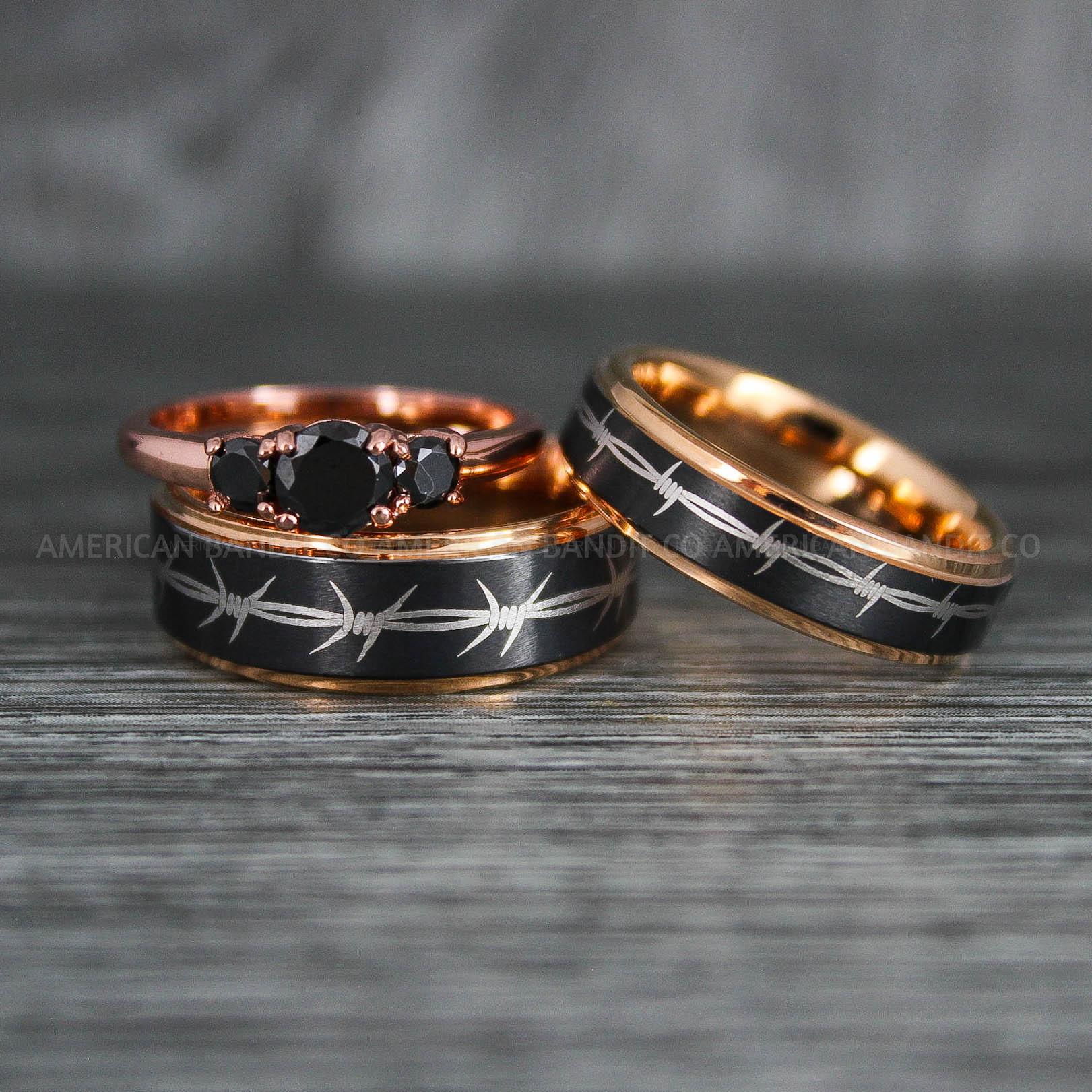 IMG_6425 Barb Wire Ring, Barbed Wire Ring, Barb Wire Wedding Ring, Couple Rings, Biker Rings - Image 1