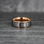 Ride or Die Rings, Ride or Die, Ride or Die Wedding Rings, Ride or Die Wedding Bands, Black Wedding Rings, Black Wedding Bands, Biker Rings