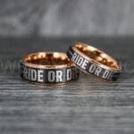 Ride or Die Rings, Ride or Die, Ride or Die Wedding Rings, Ride or Die Wedding Bands, Black Wedding Rings, Black Wedding Bands, Biker Rings - Image 2