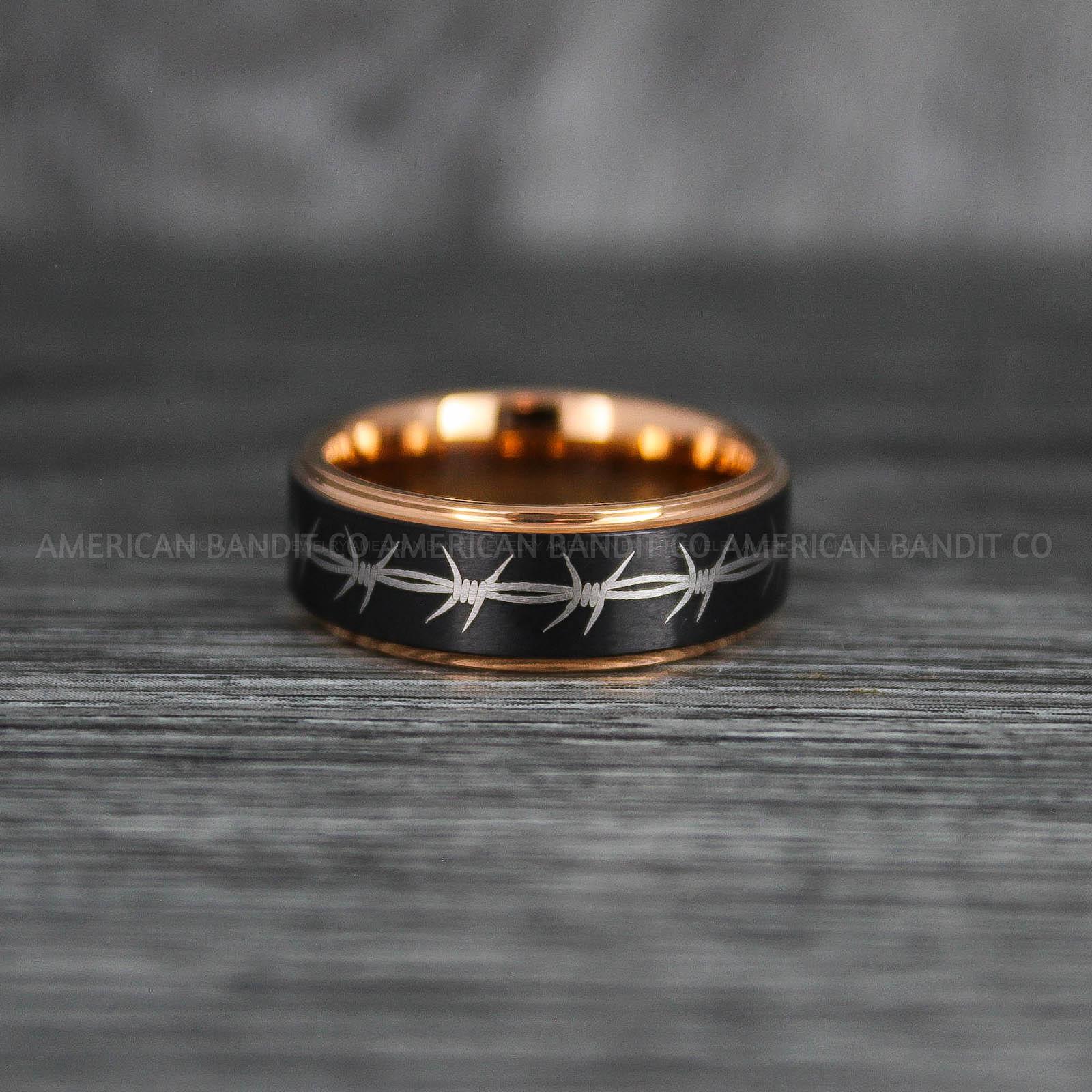 IMG_6442 Barb Wire Ring, Barbed Wire Ring, Barb Wire Wedding Ring, Biker Rings - Image 1